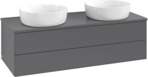 V&B Waschtischunterschrank Antao ohne Frontstruktur in Anthrazit, B/T/H: 120 x 50 x 50 cm - Bild 1