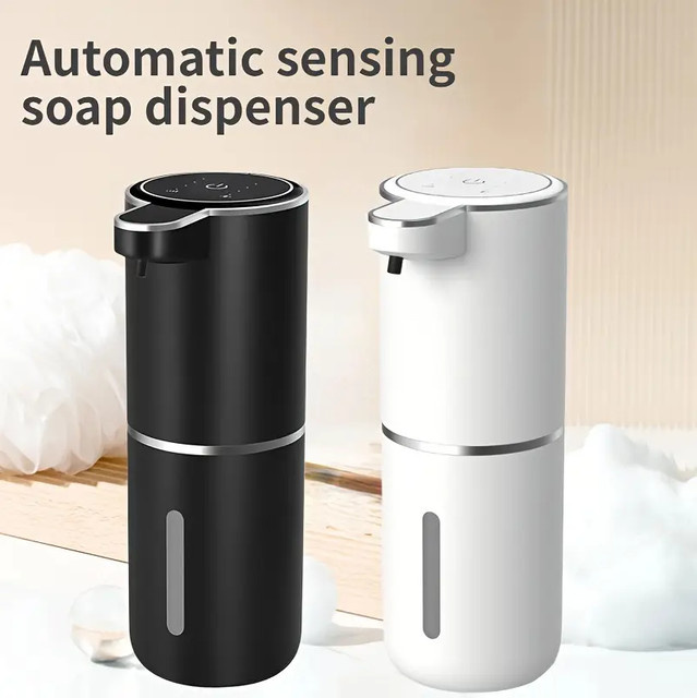 DONASIRA Automatischer Smart-Sense Seifenspender mit 380 ml Fassungsvermögen, 4-stufig verstellbar, Weiß - Bild 1