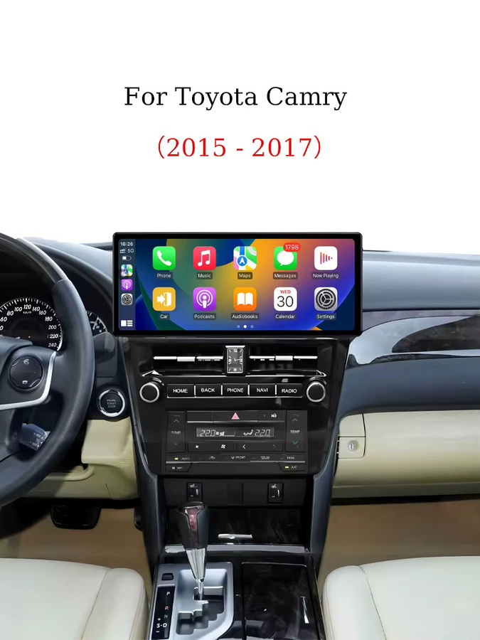 JChangNV Bluetooth GPS-Navigation Autoradio für Toyota Camry 2015 - 2017 mit Split-Screen, WLAN, 4G und Multimedia-Player in Schwarz - Bild 5