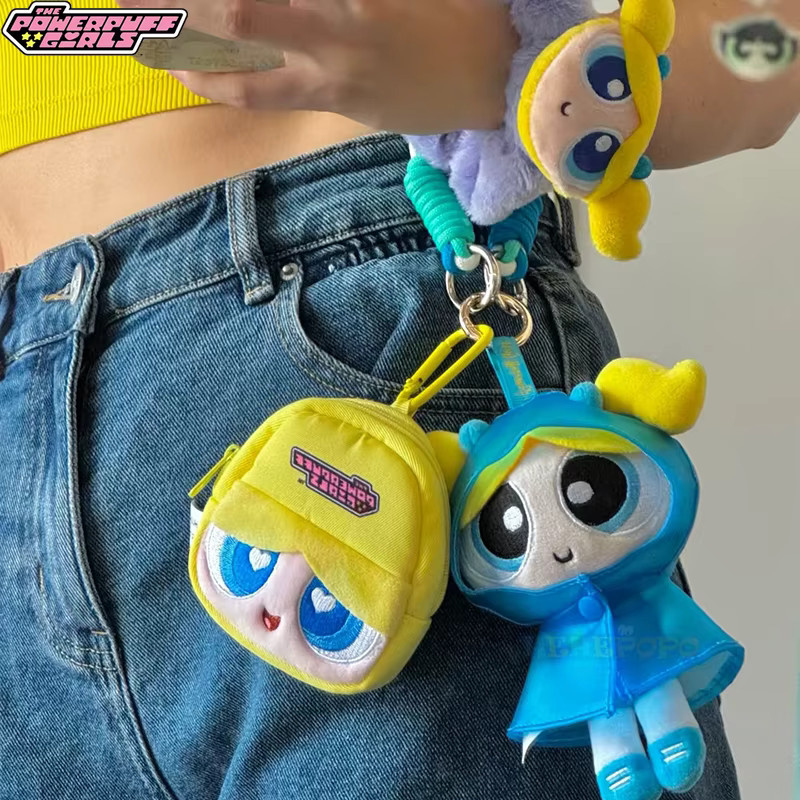 HUGKIS Powerpuff Girls Plüsch-Geldbörse, Hängetasche, 10cm - Bild 4