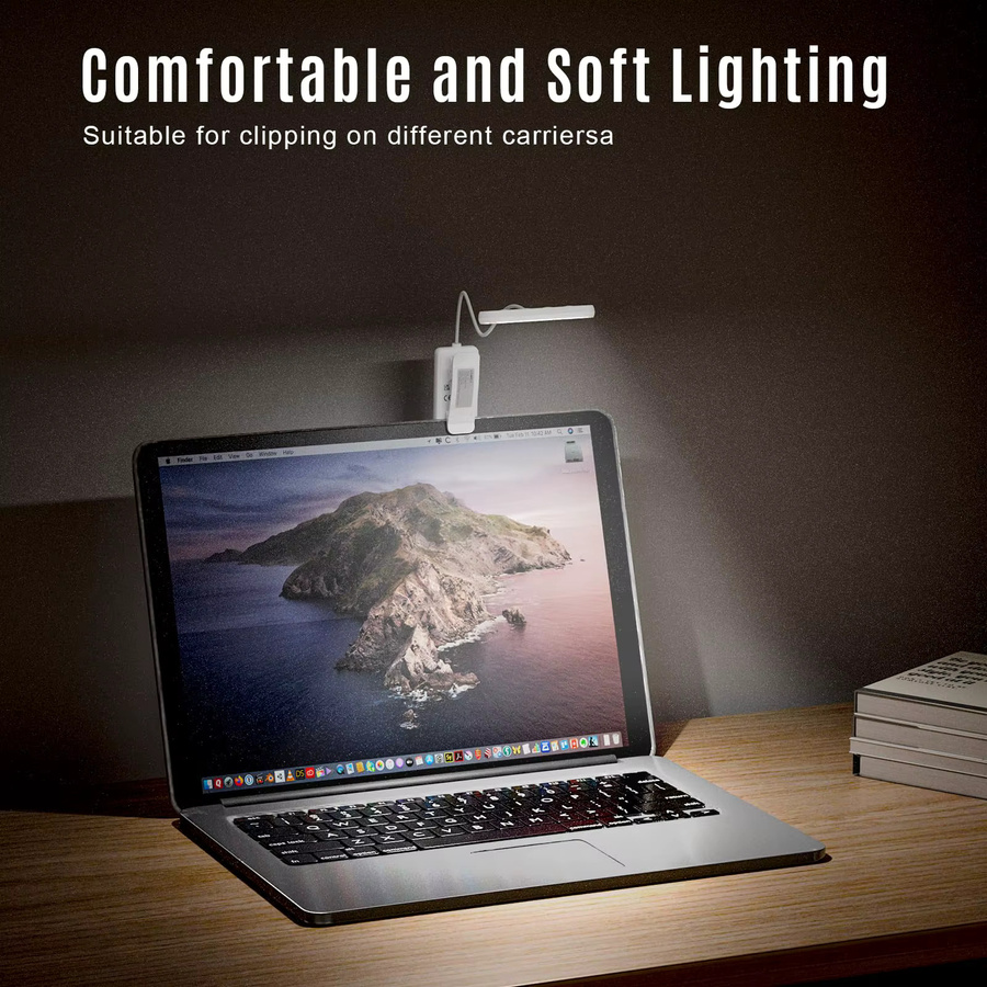 LQWELL 3er Set LED Nachttisch-Leselampen in Weiß, wiederaufladbare USB-Leselampen mit 3 Farbtemperaturen, 10 Helligkeitsstufen und stufenloser Dimmfunktion, flexibles 360 Grad Buchlicht für Kinderzimmer und Schlafzimmer - Bild 3