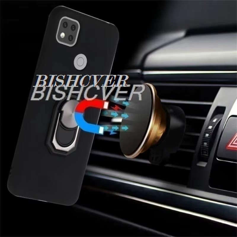 Magnetische Silikon-Handyhülle mit Ringhalter für OnePlus Nord N100 (BE2013, BE2015) - Bild 3
