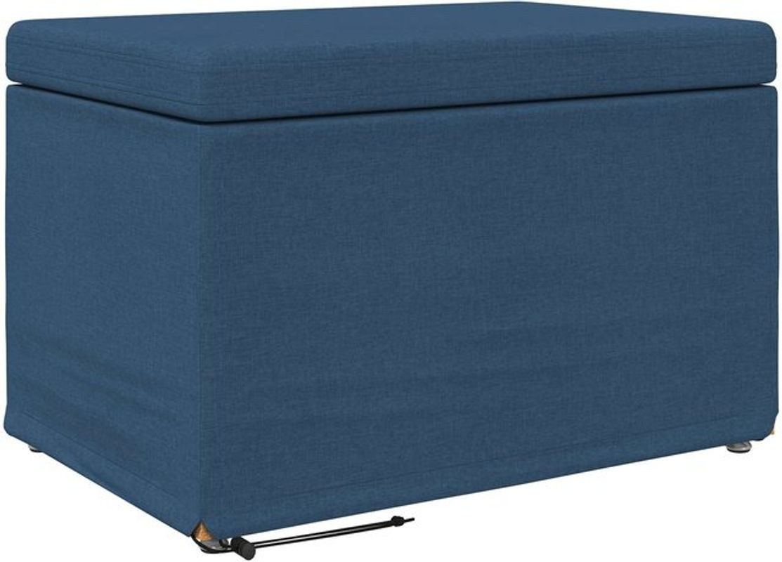 Polsterhocker vidaXL in Blau aus Stoff und Holzwerkstoff, Modern und Minimalistisch, B: 61 cm, T: 41 cm, H: 40 cm - Bild 1