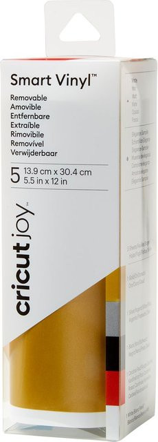 Cricut Joy Smart Vinyl Removable Elegance Gold, 5 Stück, Breite: 13,9 cm, Länge: 30,4 cm - Bild 1
