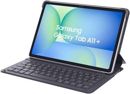 Samsung Galaxy Tab A11+ Book Cover Tastatur mit Hülle und Bluetooth in Schwarz - Bild 1