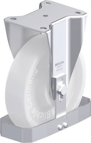 Blickle Stahlblech-Bockrolle BH-SPO 201K-FS in Weiß mit 200 mm Rad-Durchmesser und 900 kg Tragfähigkeit - Bild 1