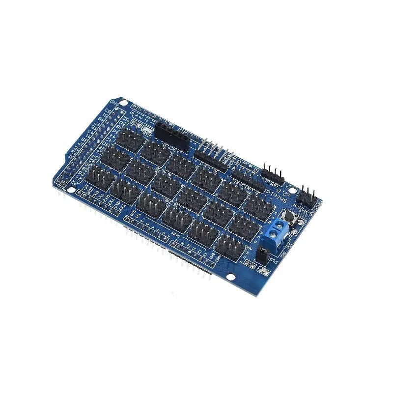 Arduino MEGA Sensor Shield V1.0 V2.0 Erweiterungsmodul für MEGA 2560 mit Bluetooth und SD-Slot in Blau - Bild 2