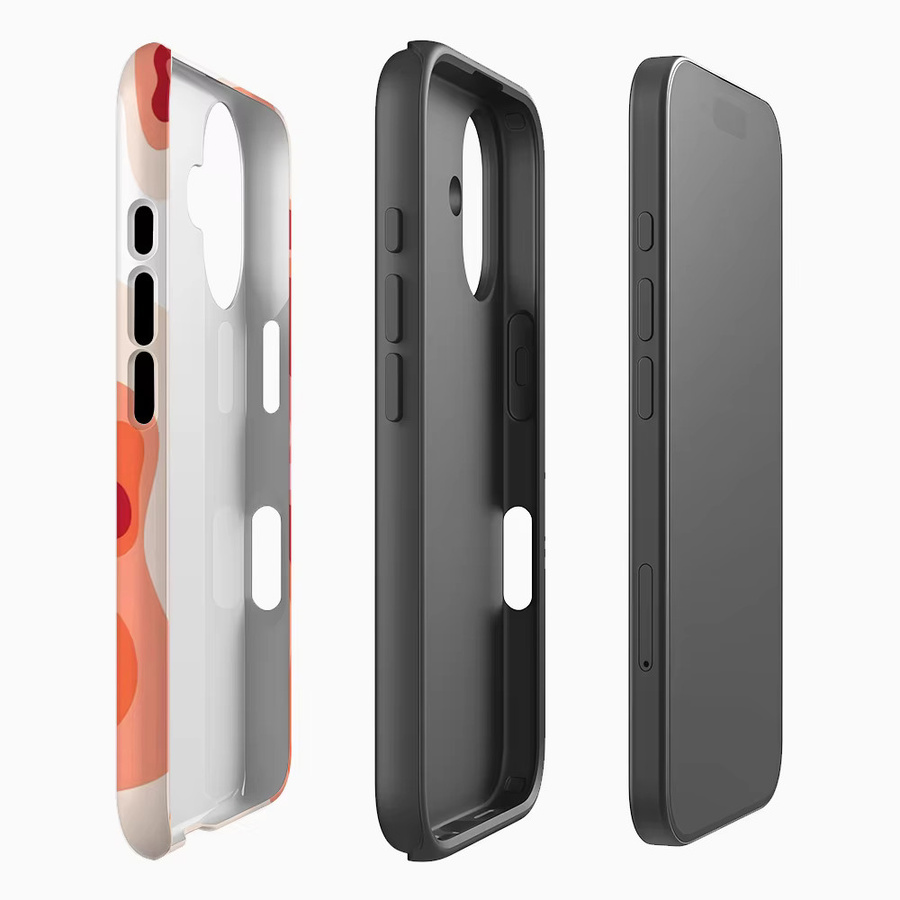 Crimson Swells Handyhülle für iPhone 17 16 15 14 13 12 Pro Max Plus mit doppelschichtiger Rückseite in Multicolour - Bild 2