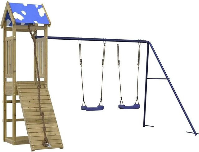 vidaXL Spielturm aus imprägniertem Kiefernholz in Blau und Multicolour - Bild 1