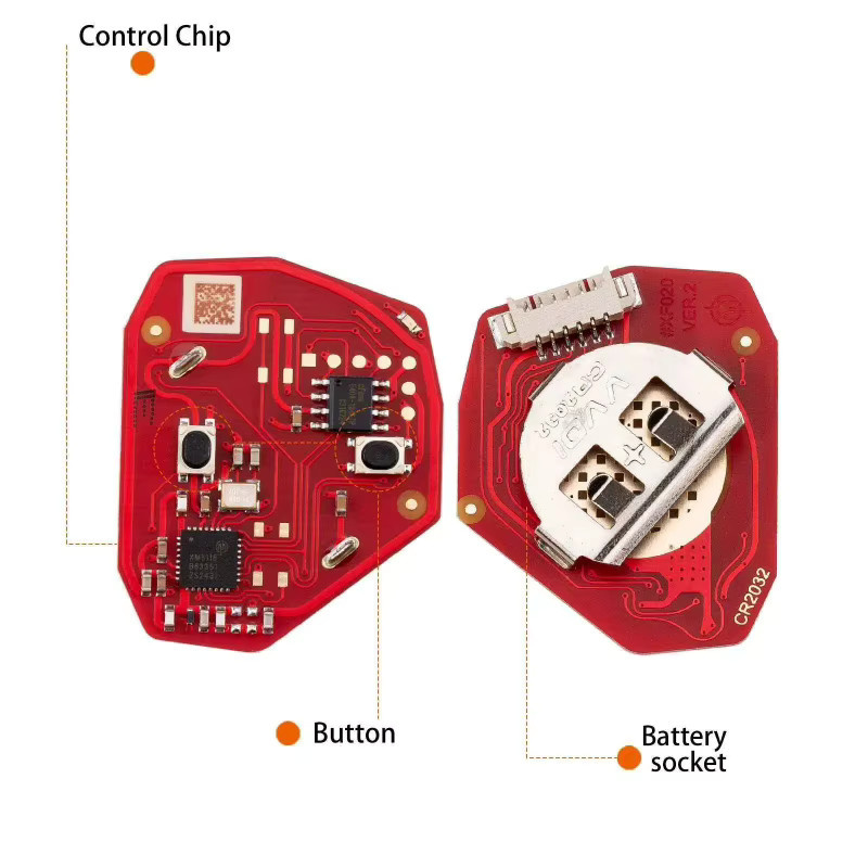 Xhorse XKTO25EN VVDI Universal-Funkschlüssel der 2. Generation für Toyota, Typ 2 Tasten, Schwarz, Bluetooth-Unterstützung - Bild 3