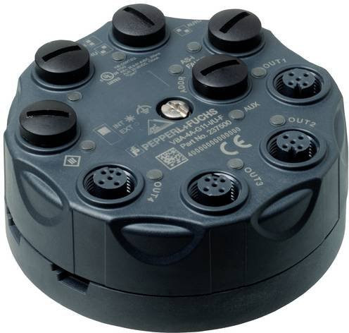 Pepperl+Fuchs VBA-4A-G11-I/U-F 237500 Sensor/Aktorbox Multipolverteiler aktiv in Schwarz - Bild 1
