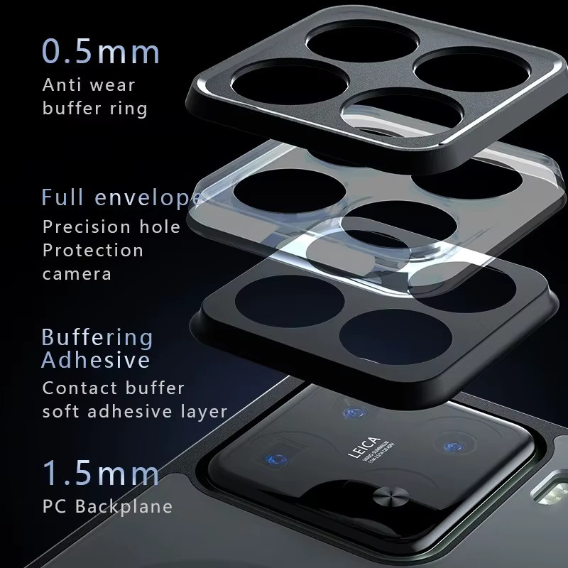 Magnetische Handyhülle für Xiaomi Mi 17T Pro und 15T Pro, transparentes mattes Design mit Acryl-Hartschale und MagSafe-Kompatibilität, schwarz - Bild 3
