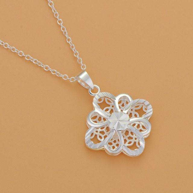 SAY Halskette 925 Silber, Blumen-Anhänger, Damen - Bild 1