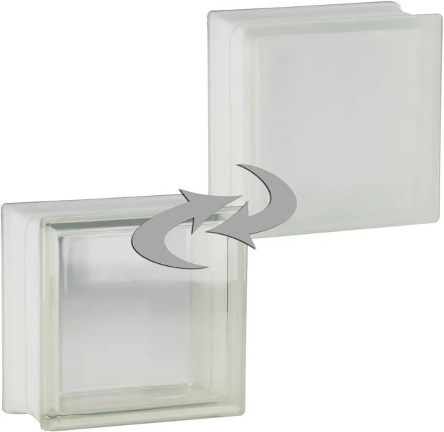Fuchs Design Glasbaustein Weiß Satiniert B/H: 19 x 19 cm, Tiefe: 10 cm - Bild 1
