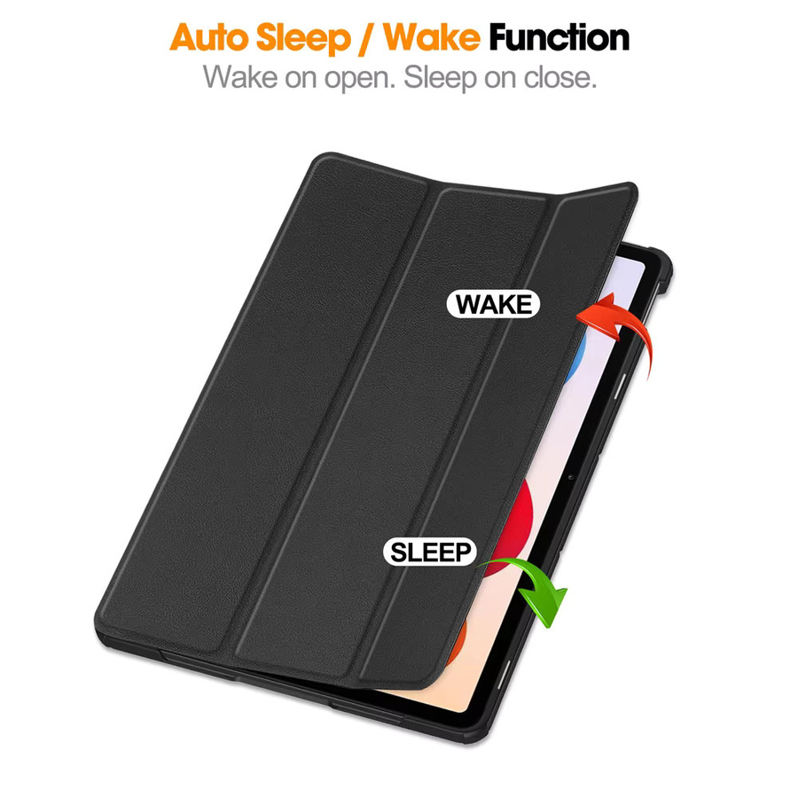 Smart Case für Xiaomi Redmi Pad 2 Pro 12,1 Zoll 2025 mit klappbarem Flip-Ständer und Auto-Sleep-Funktion in Schwarz - Bild 3