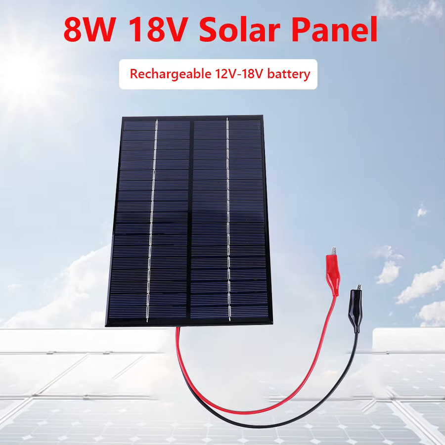 Tragbares 8W 18V Solarpanel mit Clip als wasserdichtes Mini-Solarpanel-Modul für die 12-18V Batterieladung - Bild 4