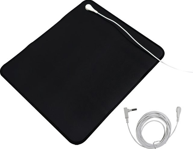 VamsLuna Erdungs-Universalmatte aus leitfähigem Leder in Schwarz, B/T: 33 x 27 cm - Bild 1