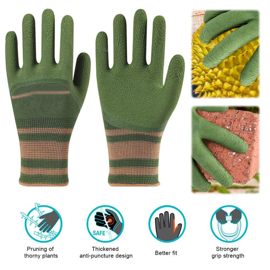 MGB Gartenhandschuhe Dornenfest in Grün für Rosen, Kakteen und Brombeeren (2 Paar) - Bild 3