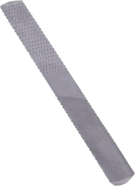 Neoglint 4 in 1 Flachraspelfeile aus gehärtetem Stahl, halbrunde Holzraspelfeile für Zimmerei und Holzbearbeitung, Silber, Länge: 20 cm - Bild 1