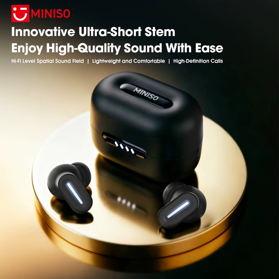 MINISO MS132 Kabellose Bluetooth-Kopfhörer in Schwarz mit 50 Stunden Wiedergabezeit und geringer Latenz - Bild 4