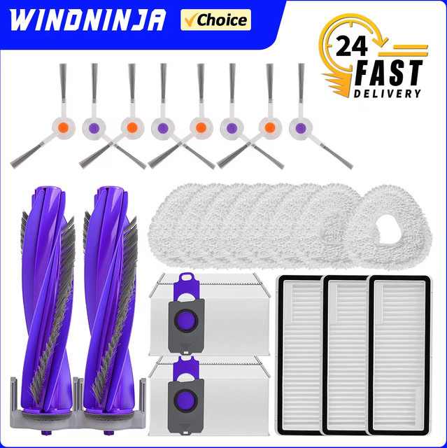 Ninja Ersatzteil-Set für Narwal Freo Z Ultra mit Hauptbürste, Seitenbürste, HEPA-Filter, Wischtuch und Staubbeutel in Multicolor - Bild 1