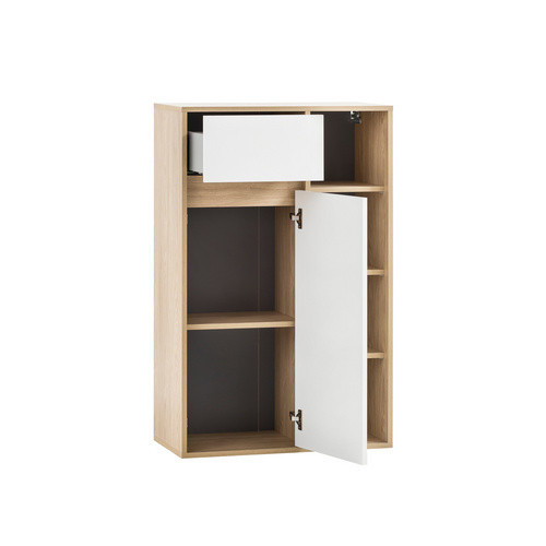Schildmeyer Highboard Mali in Mattweiß Eiche, Breite: 67 cm, Höhe: 104,9 cm - Bild 2