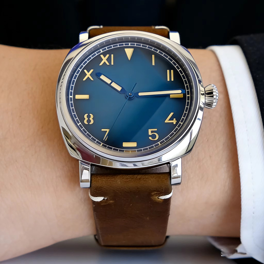 Tandorio Armbanduhr Automatik, Edelstahl, Blau, 42 mm, Herren - Bild 1