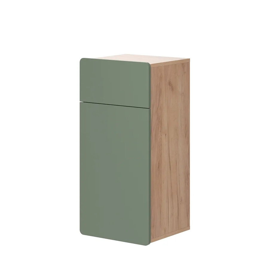 Vicco Midischrank Izan Goldkraft Eiche/Grün mit Schublade und Tür B: 37 cm, H: 77 cm, T: 33 cm - Bild 2