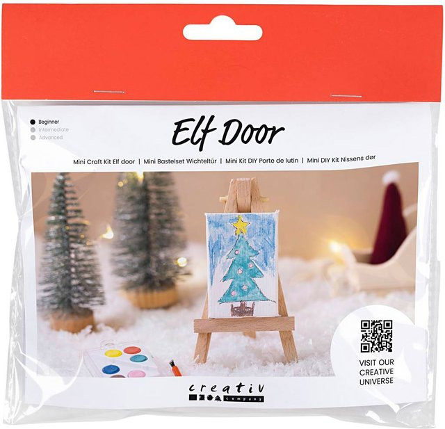 creativ company Mini Bastelset Wichteltür Künstler Weihnachten - Bild 1