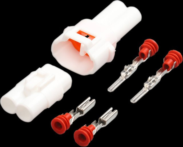 Sumitomo MT090 2-poliger wasserdichter Auto- und Motorradstecker Set, männlich-weiblich, weiß - Bild 1