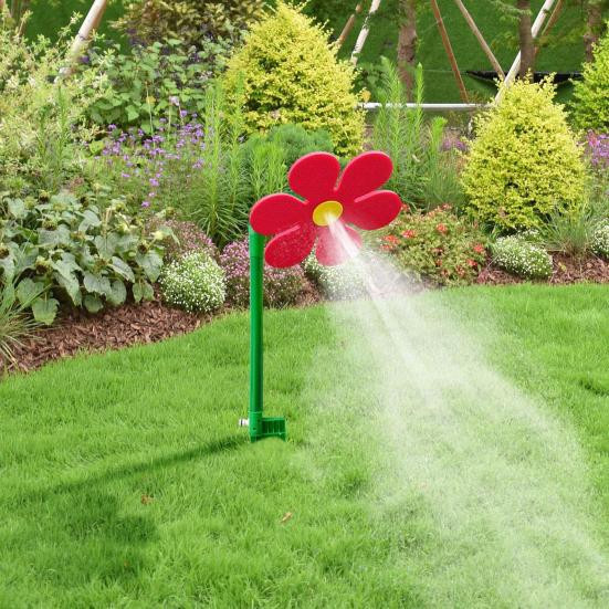 Eclat Tanzende Blume Rasensprenger mit 360-Grad-Drehung in Rot für Garten und Hof - Bild 2