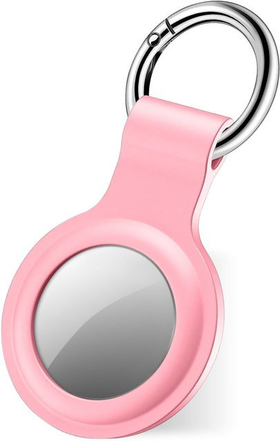 Apple AirTag-Hülle mit Schlüsselanhänger in Pink - Bild 1