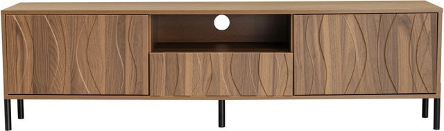 okwish TV-Schrank modern mit Türen und Stauraum für dein Wohnzimmer, Natur/Braun, B/T/H: 160 x 35 x 46 cm - Bild 1