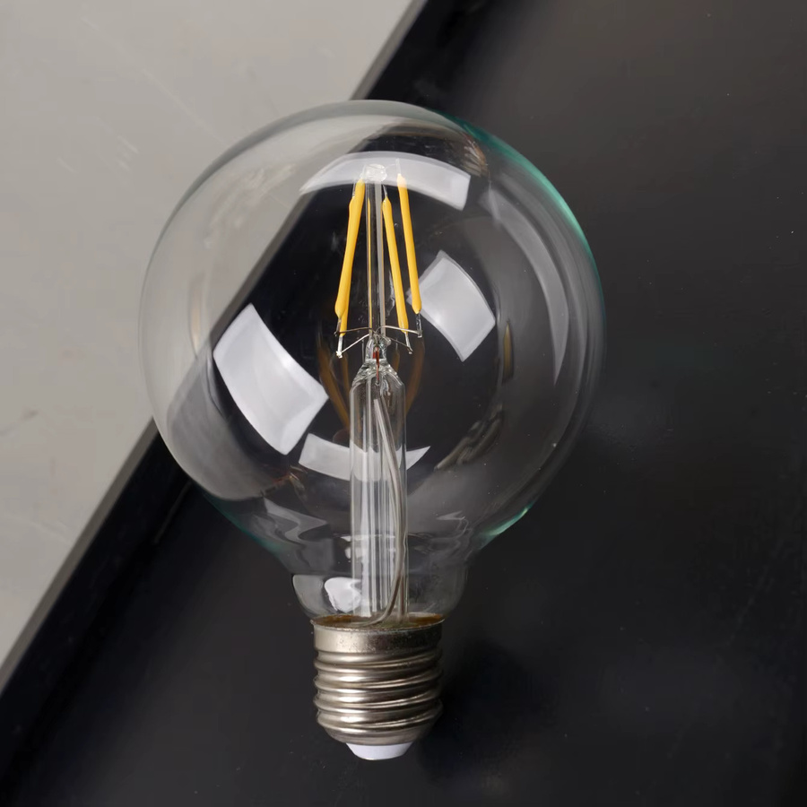 LIGHT HOUSE Retro LED-Glühbirne E27 Globe mit transparentem Glasschirm, 5W, warmweißes Licht 2700K - Bild 3