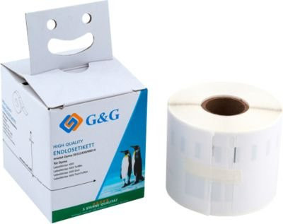 G&G Versand- und Namens-Etiketten aus Papier, Weiß, Permanent, B: 10,1 cm, H: 5,4 cm, 220 Stück - Bild 1