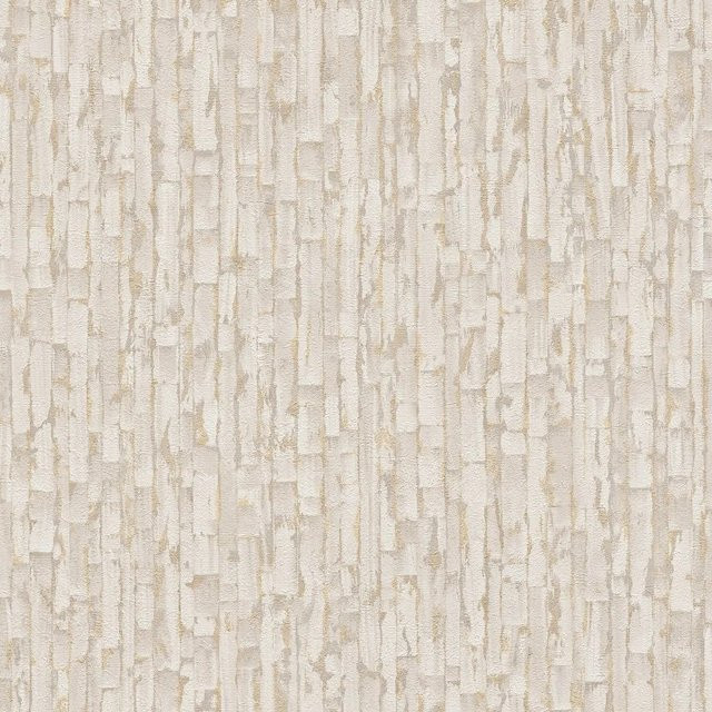 PROFHOME Streifen Tapete mit metallischen Akzenten in Beige und Gold, modernes Design für Wohnzimmer, Schlafzimmer oder Küche, Vlies-Tapete, Breite: 0,53 m, Länge: 10,05 m - Bild 1