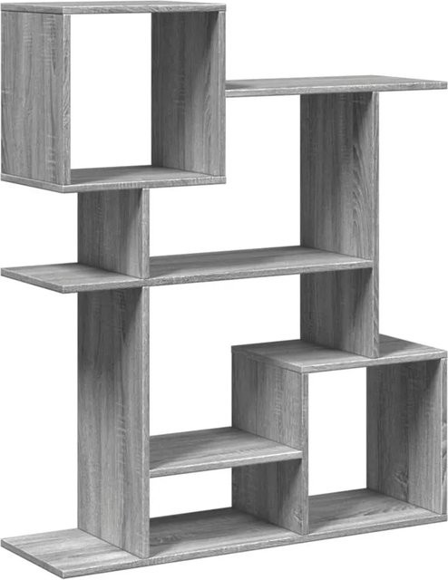 vidaXL Raumteiler-Bücherregal Grau Sonoma, modernes Regal aus Holzwerkstoff, B/T/H: 92 x 29 x 112 cm - Bild 1