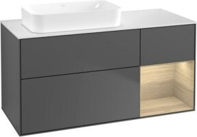 V&B Waschtischunterschrank Finion in Anthrazit matt, Breite: 120 cm, Tiefe: 60 cm - Bild 1
