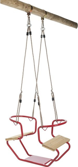 SwingKing Doppel-Schaukelsitz Gondel Rot für Rundholz - Bild 1