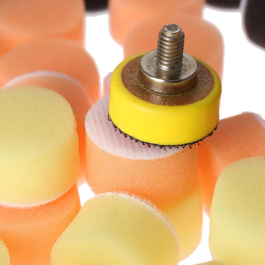 Vibratite Flache Polierpads-Set mit Klettverschluss in Mehrfarben, Durchmesser: 2,5 cm, zum Polieren und Wachsen für Auto und Dremel Rotationswerkzeuge - Bild 3
