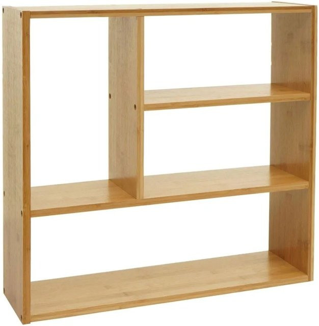 MCW Wandregal M22 aus Bambus in Braun, Schweberegal mit 4 Fächern, B/H/T: 50 x 50 x 15 cm - Bild 2