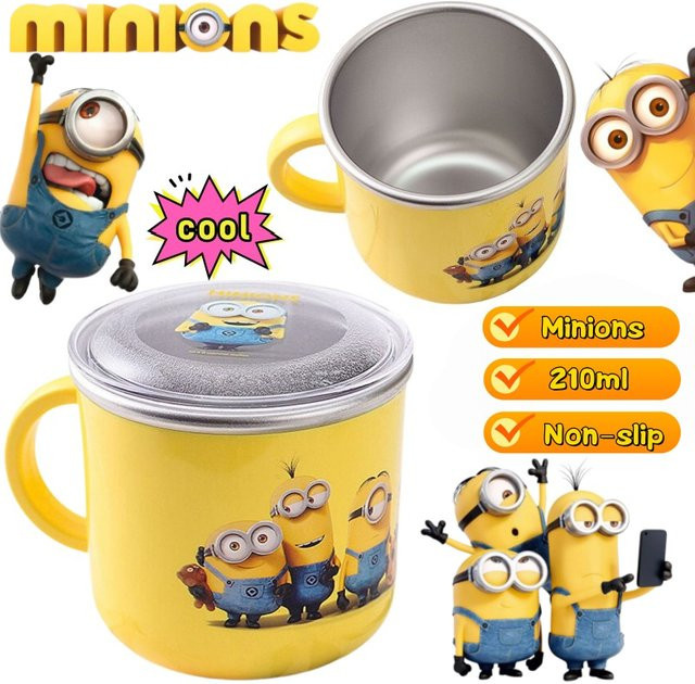 Minions Despicable Me Edelstahlbecher mit Anime-Cartoon-Druck in Gelb - Bild 1