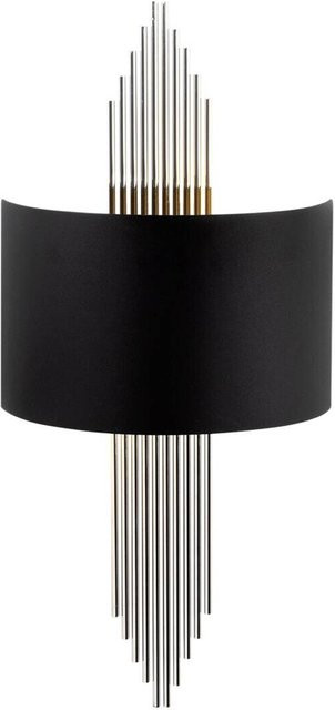 Opviq Wandleuchte aus Metall in Schwarz und Silber, E27, B/H/T: 10 x 22 x 75 cm - Bild 1