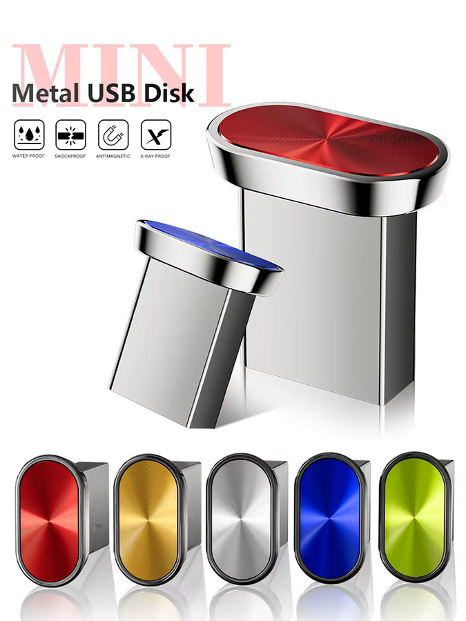 JASTER Mini-USB-Flash-Laufwerk aus Metall in Blau mit 128 GB Speicherplatz - Bild 5