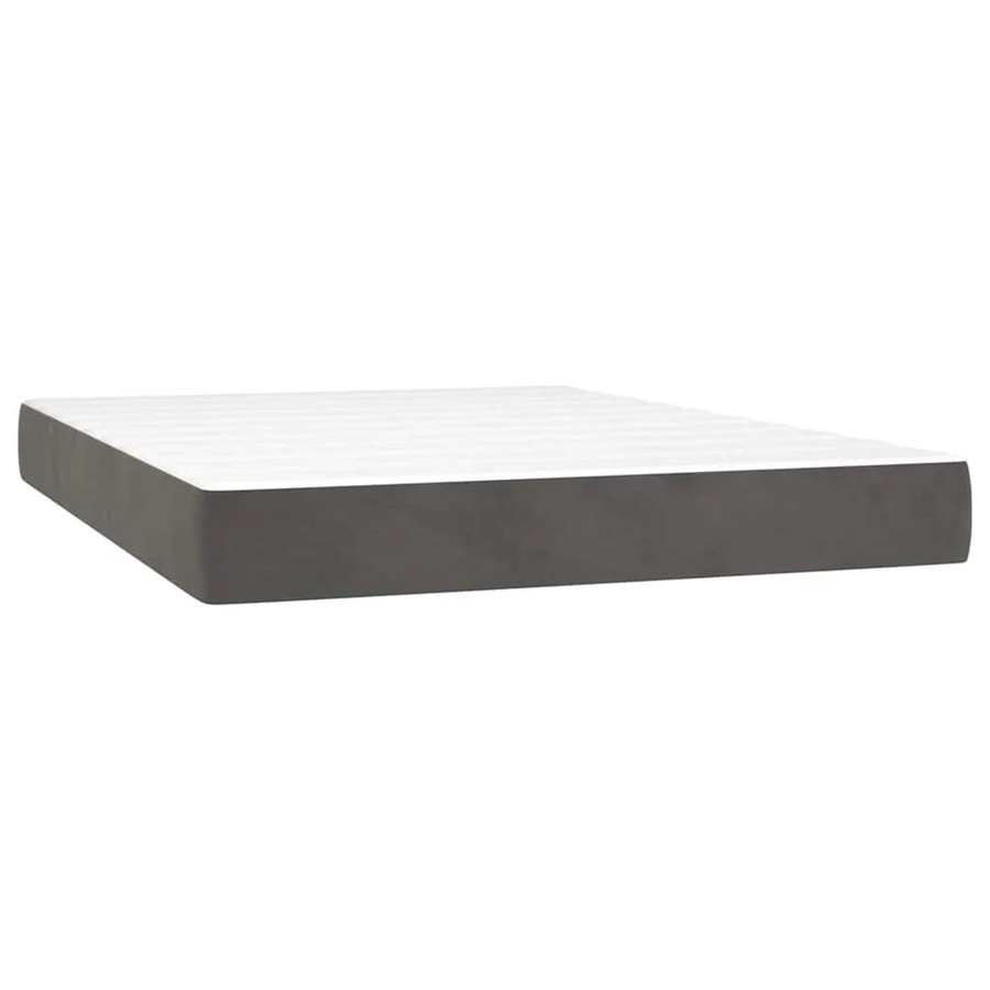 vidaXL Taschenfederkernmatratze aus Samt in Dunkelgrau, B: 120 cm, H: 20 cm - Bild 2
