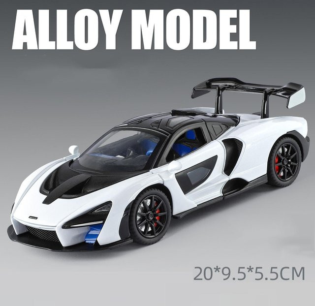 Linyi toy car Apollo Evo Senna Sportwagenmodell, 1:24, mit Licht und Sound, ab 14 Jahren - Bild 1