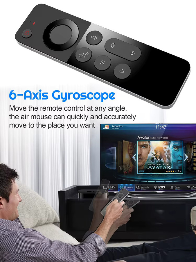MRSVI Universelle Sprachgesteuerte Air Mouse Fernbedienung W3 in Schwarz, 2,4G Drahtlose Mini Tastatur für Android TV Box und Windows PC - Bild 5