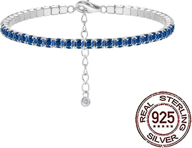 CWWZircons Armbandkette 925 Silber, Zirkonia, Damen - Bild 1