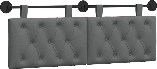 vidaXL Wandmontiertes Polsterpaneel Dunkelgrau B/H/T: 130 x 55 x 7 cm - Bild 1