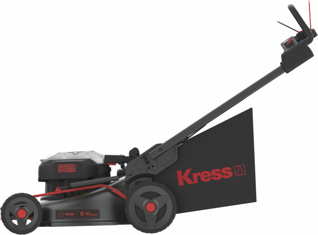 Kress AkkuRasenmäher KG760E.9 mit 60 V, 51 cm Schnittbreite, Hinterradantrieb und Grasfangsack (Einzelgerät ohne Akku und Ladegerät) - Bild 1